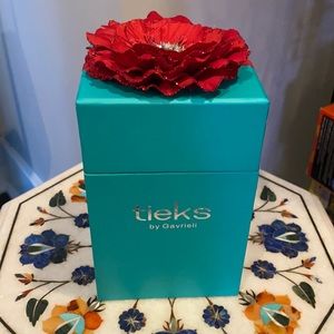 Tieks Box with Red Sparkly Flower, Shoe Bag